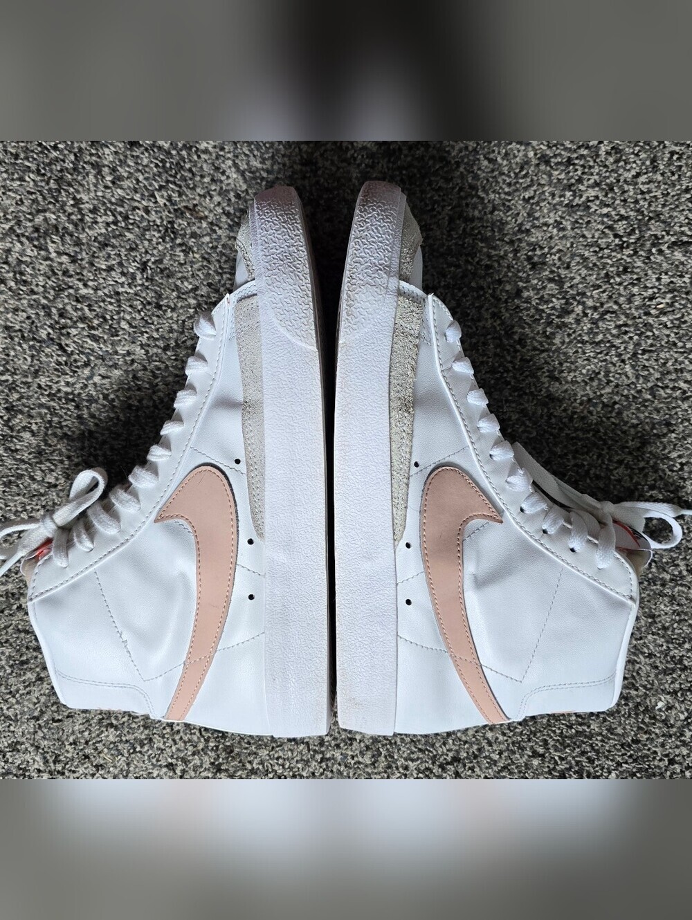 Nike Blazer Mid '77 Vintage White Pink Oxford Sneakers Size 9.5 - Picture 6 of 12